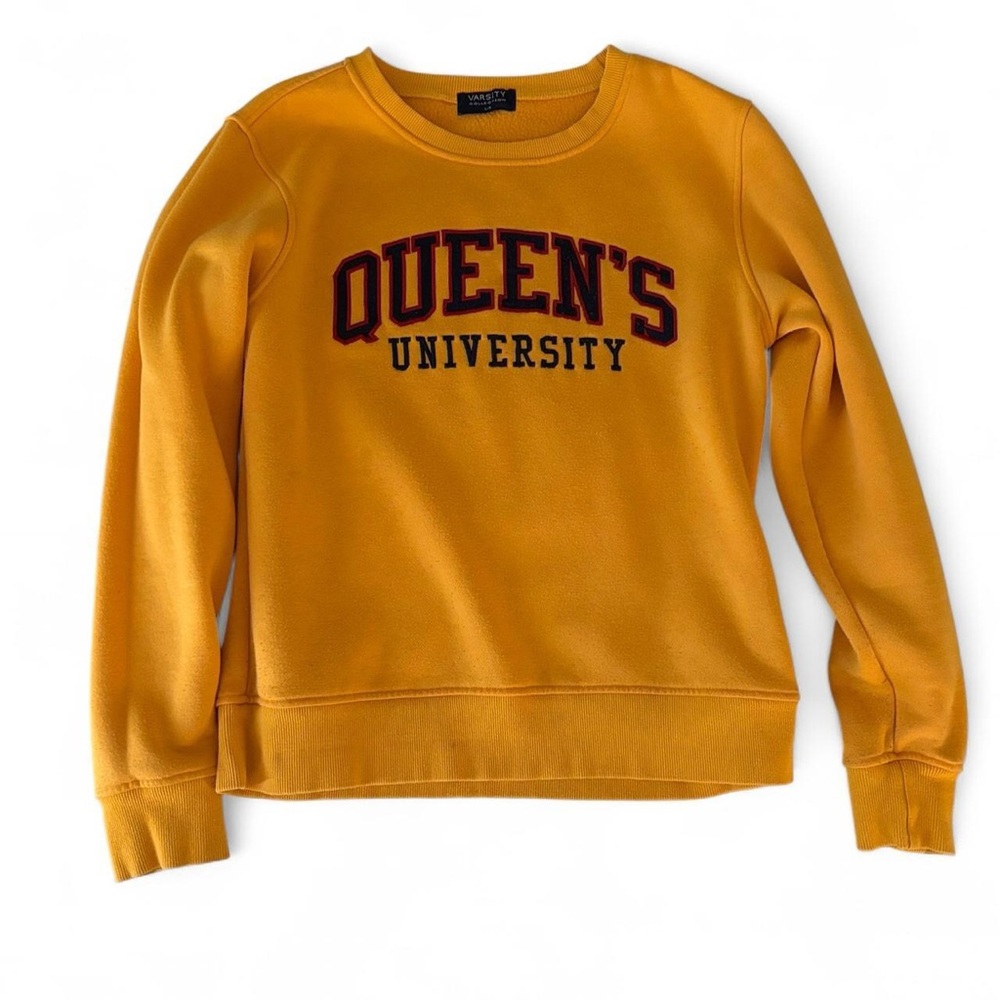 Varsity Gold Crew Neck Sweater